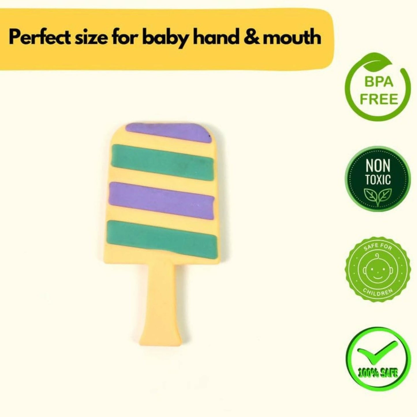 Silicone Baby Teether – Gentle Candy Shape for Gum Relief