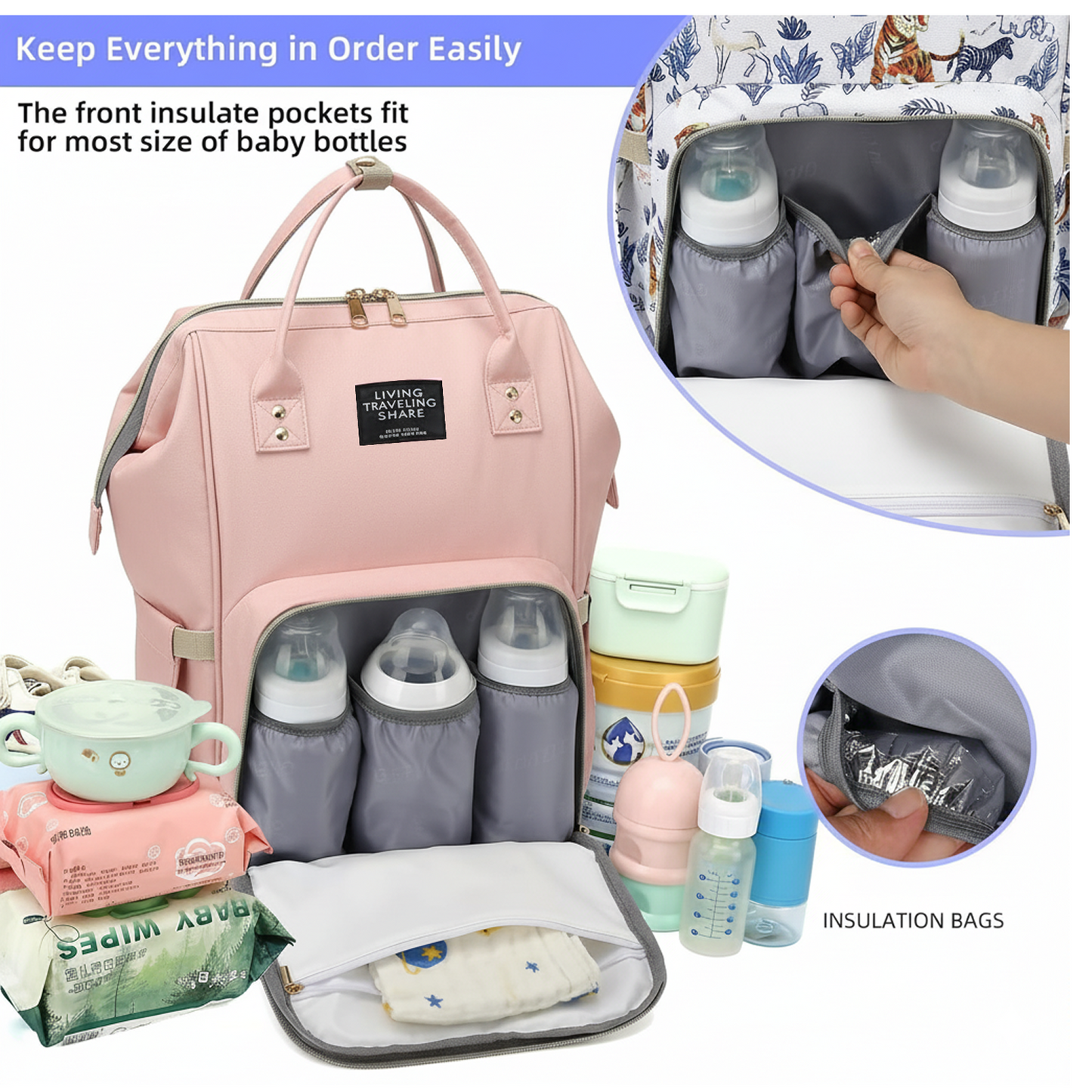 Diaper Bag Backpack – Large Capacity, Multipurpose | Tots Basics