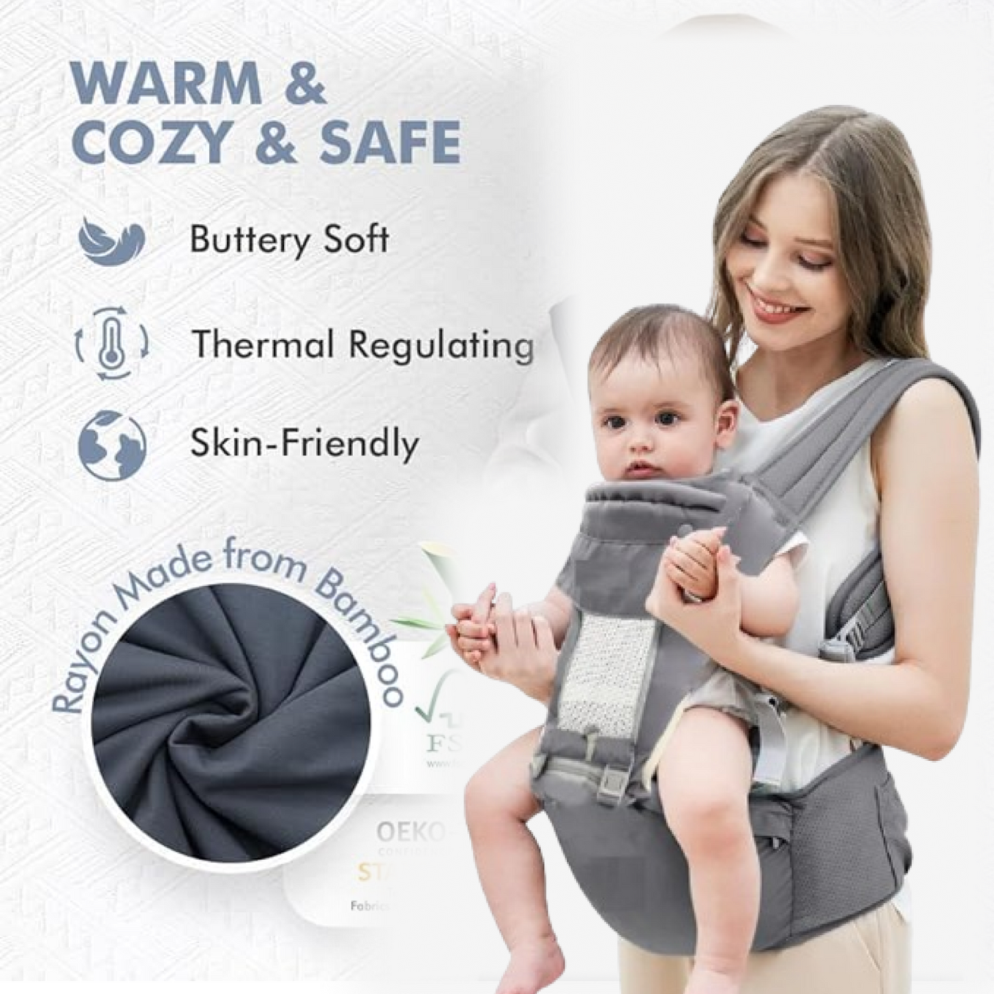 Ergonomic Baby Carrier – Hip Seat, Multi-Position | Tender Tend