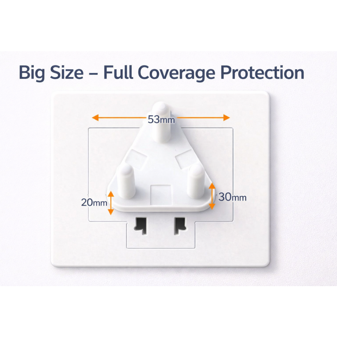 Baby Safety Socket Cover – Large 15Amp Outlet Protector | WipeTech