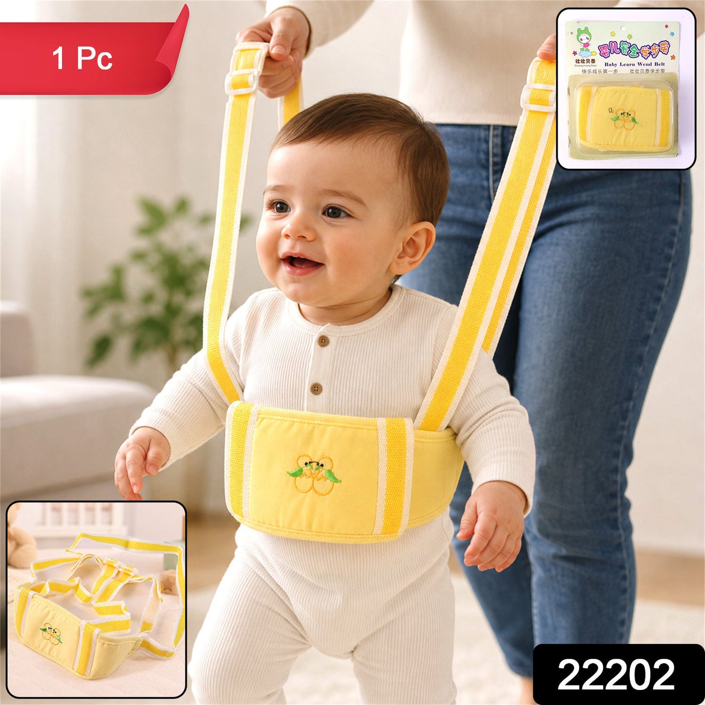 Baby Walking Assistance Belt – Soft, Adjustable & Supportive for Toddler First Steps