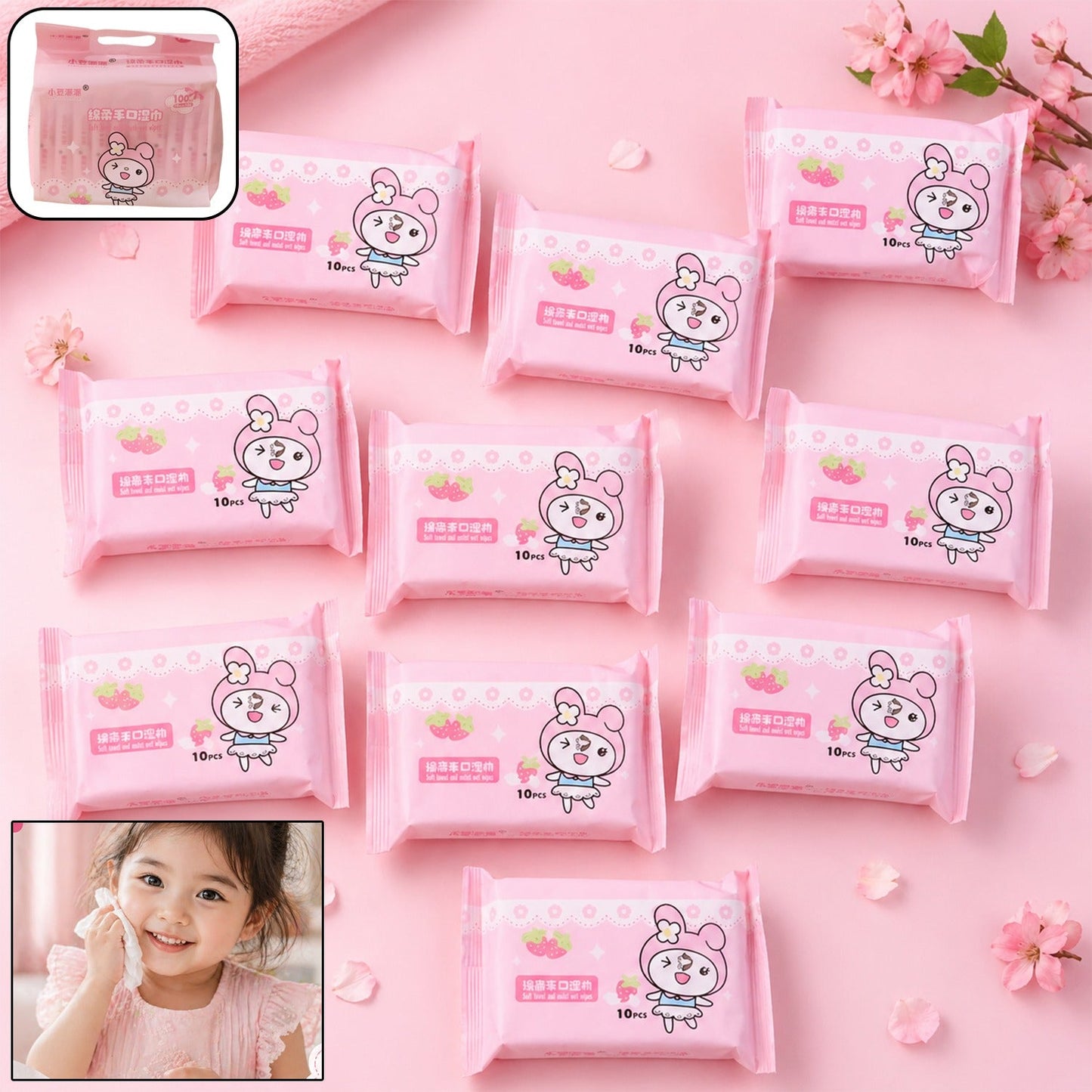 Wet Wipes for Kids – Gentle Cleansing & Portable Packaging