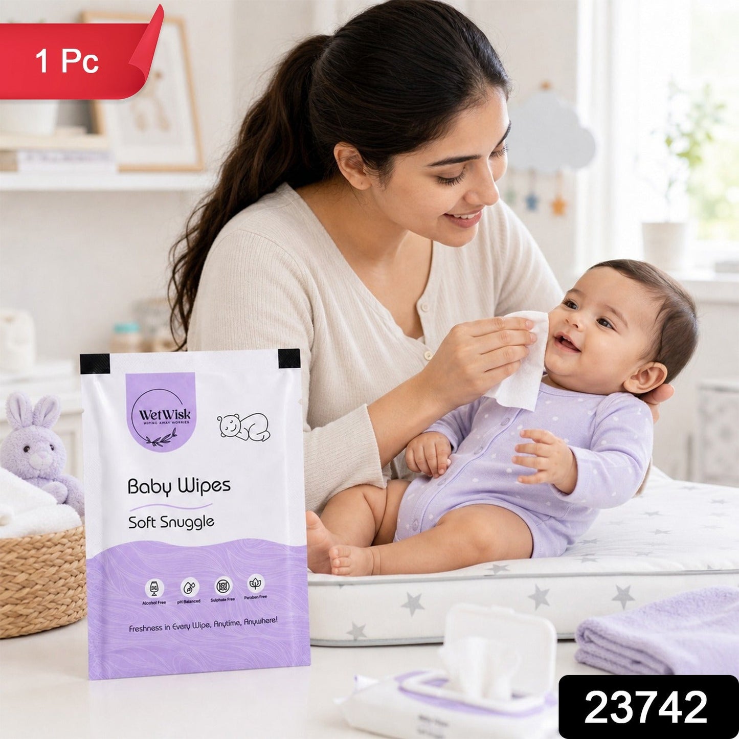 Baby Wet Wipes – Gentle, Hypoallergenic, Alcohol-Free for Babies