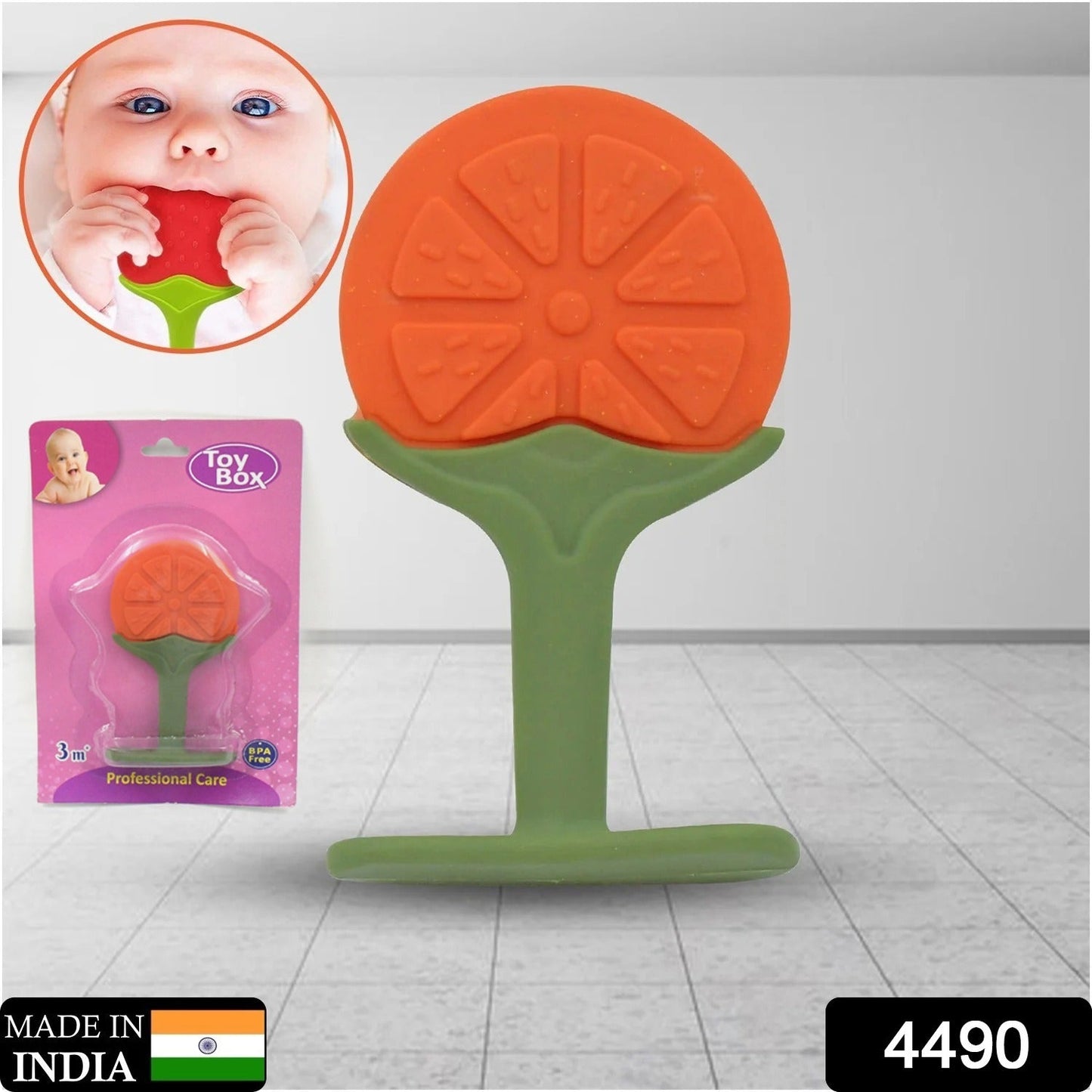 Baby Silicone Teether – Soft BPA-Free Fruit Toy for Gums | Babyova