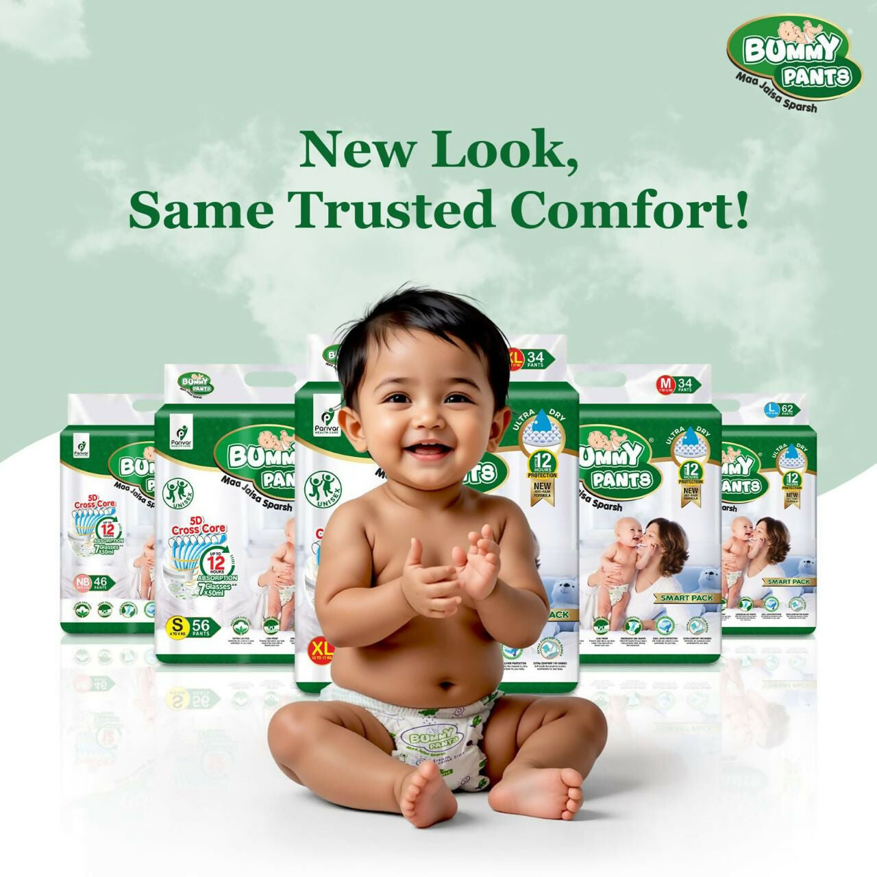 Baby Diaper Pants – 360° Leakproof & Rash-Free Comfort for Babies