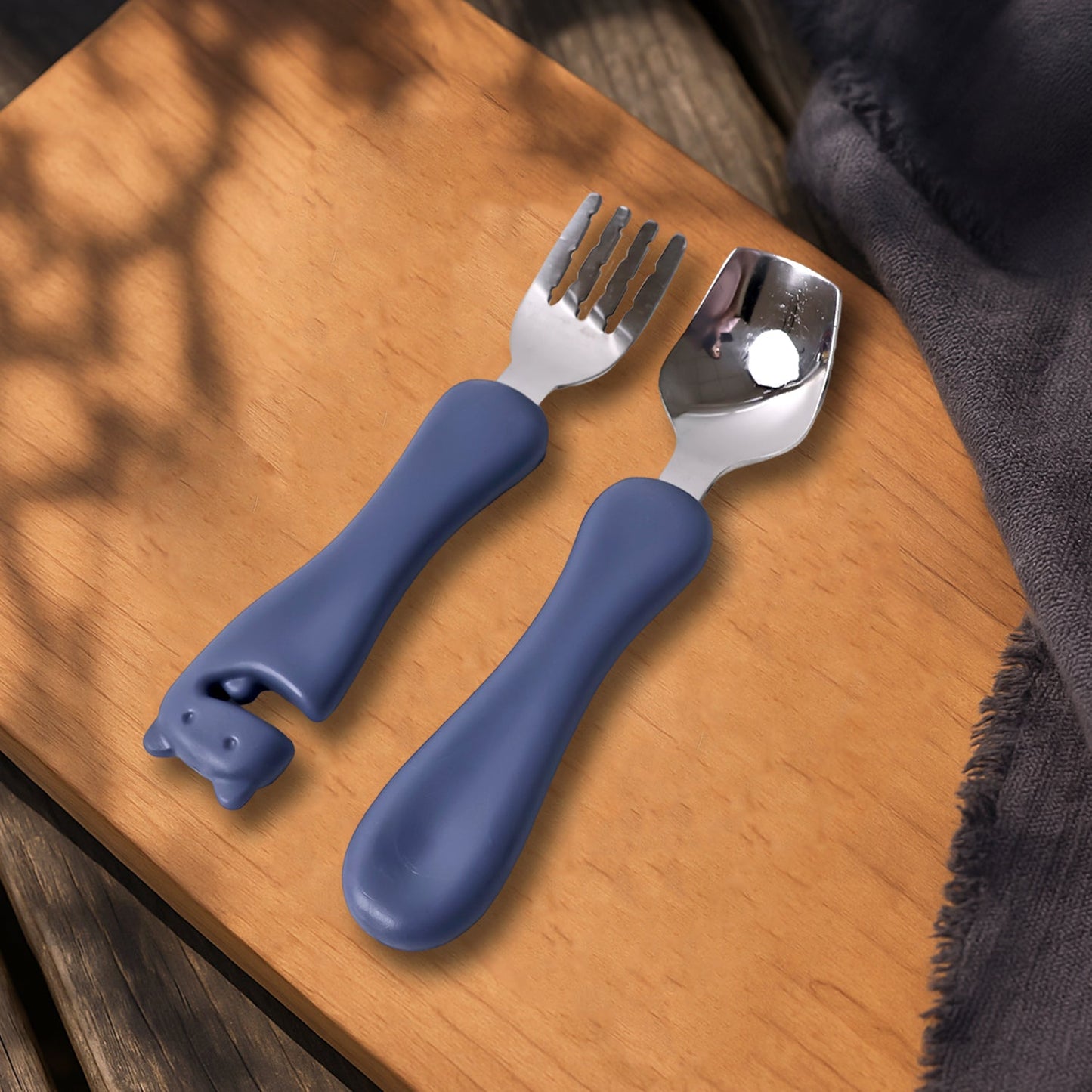 Stainless Steel Baby Spoon & Fork Set – Safe Toddler Cutlery