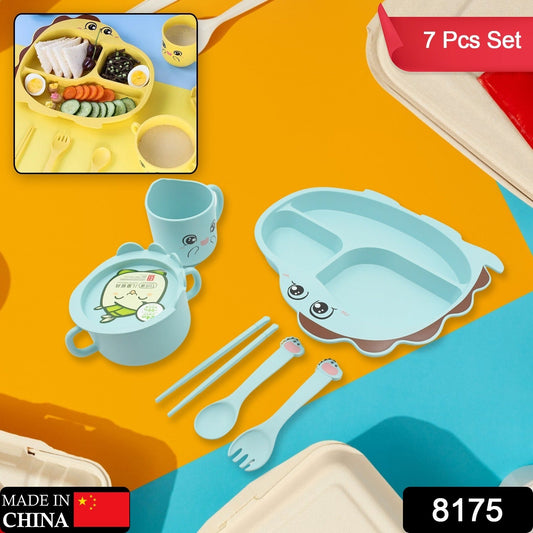 Baby Feeding Set – 7-Piece Bamboo Fibre Dinnerware | Baby Ladle