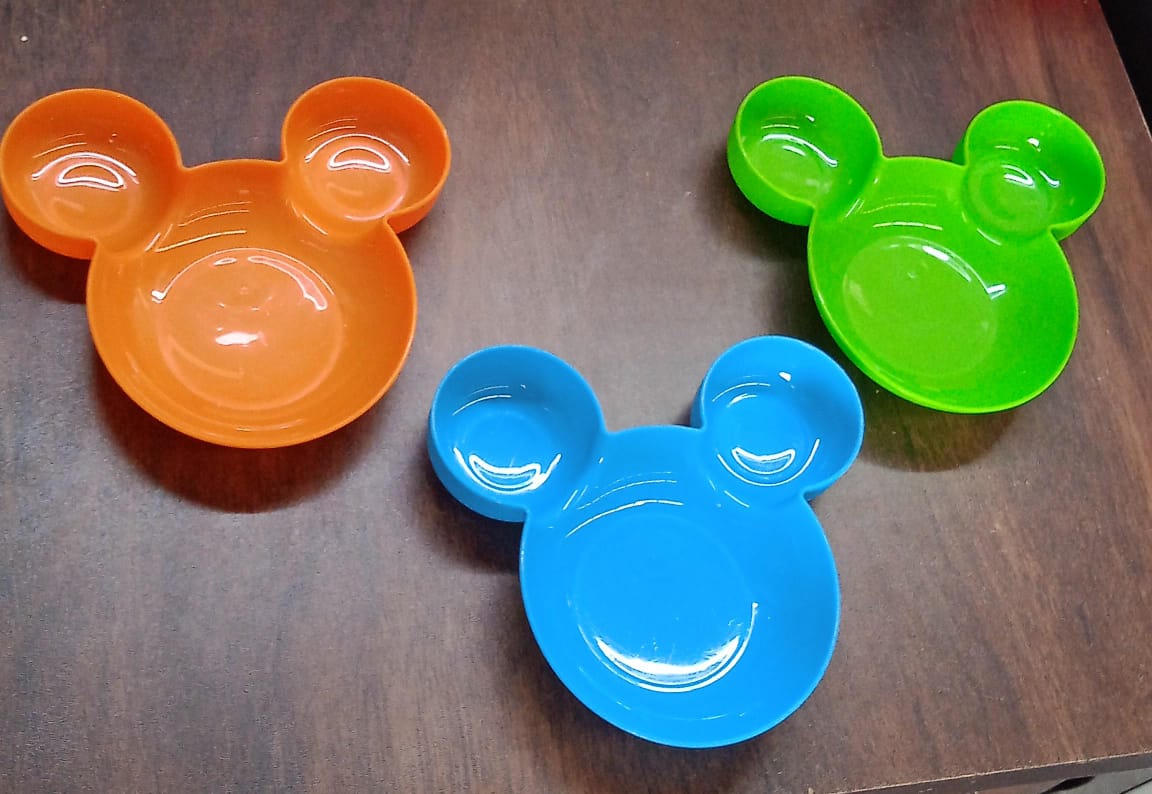 Mickey Mouse Kids Plate – BPA-Free & Unbreakable | Jiaqi