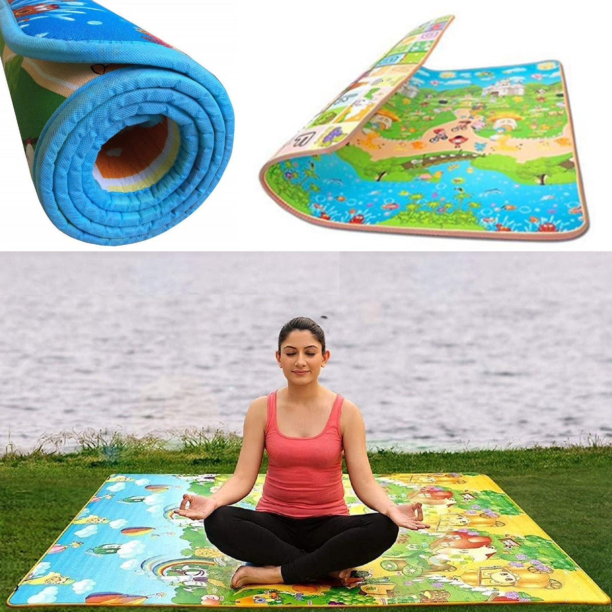 Baby Play Mat – Waterproof Double-Sided 120x180 cm | Mini Bubbles
