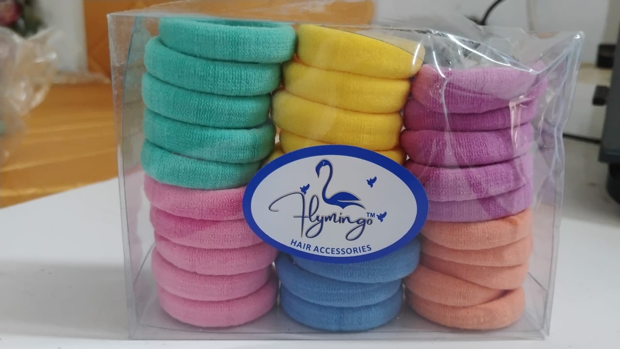 Mini Hair Ties – Colourful 30 Pcs Set for Kids | Calm & Curl