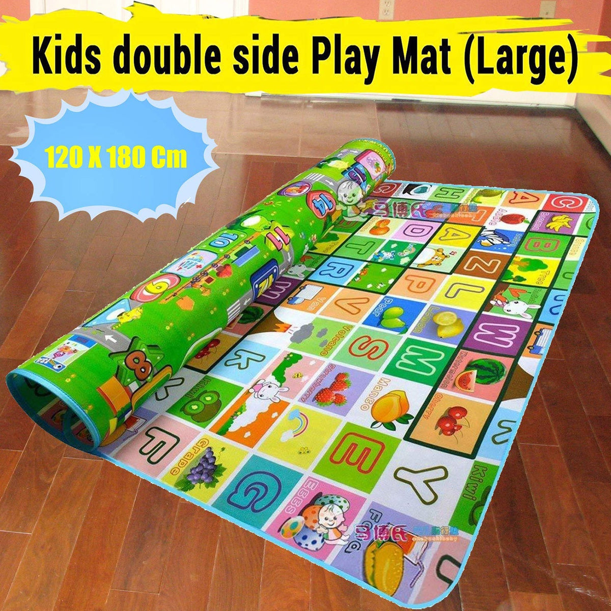 Baby Play Mat – Waterproof Double-Sided 120x180 cm | Mini Bubbles