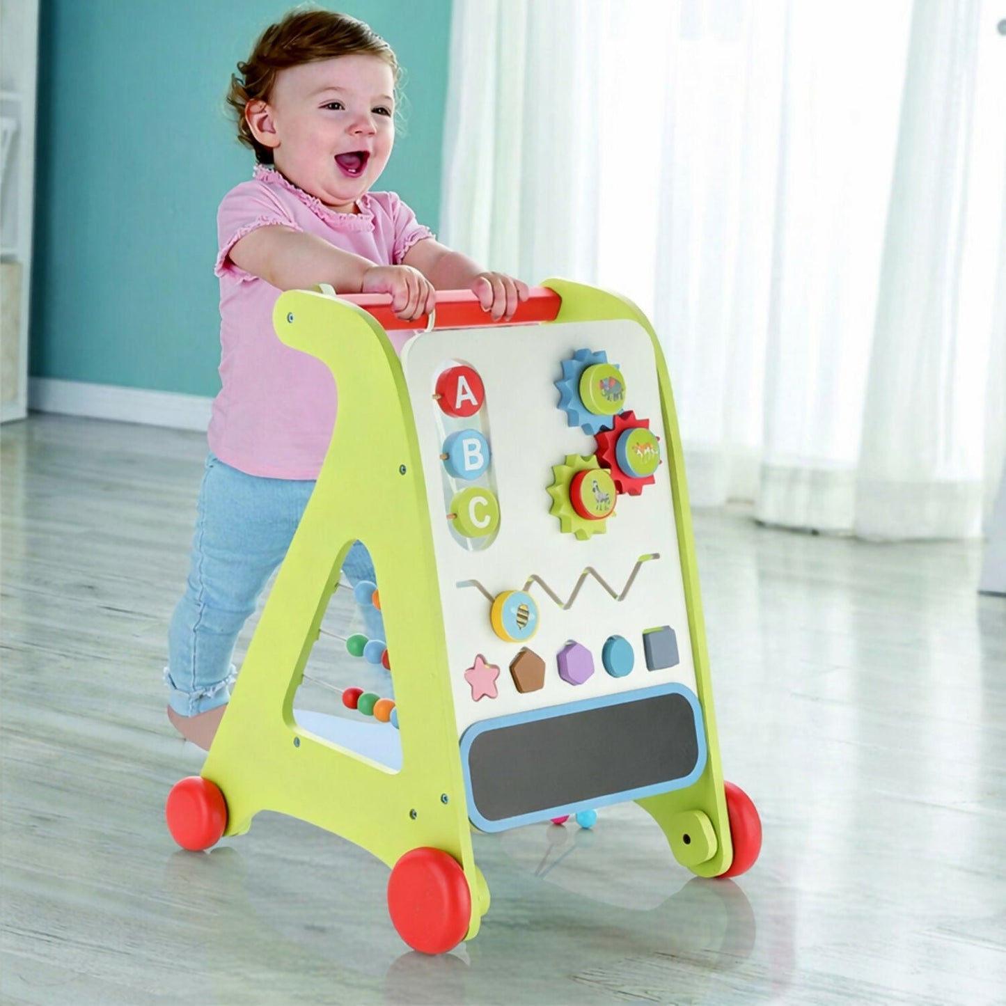 Wooden Baby Walker – Encourages First Steps & Motor Skills
