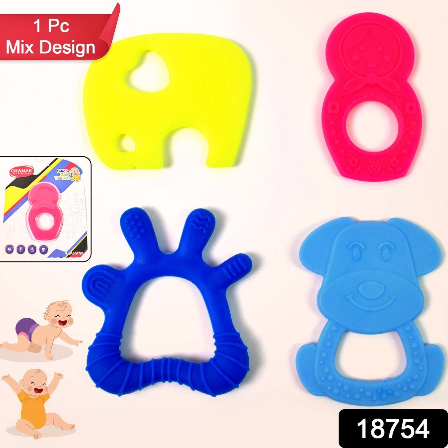 Silicone Baby Teether – Soft & BPA-Free Relief | Aditi