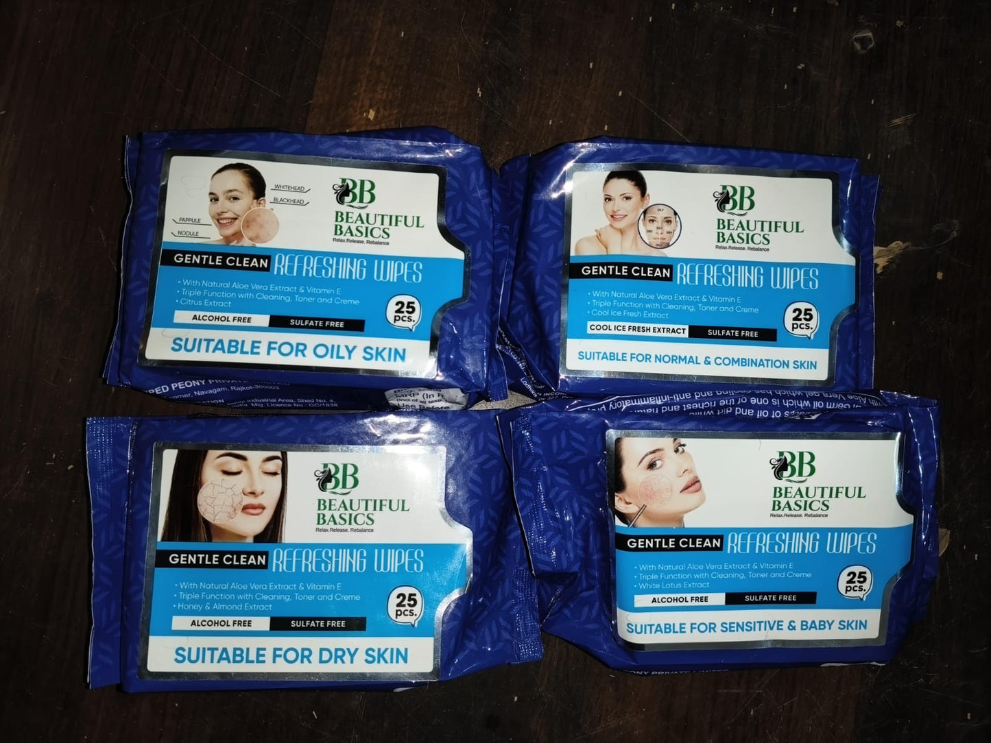 Gentle Face Wipes for All Skin Types – 4x25 Pcs | Beautiful Basics