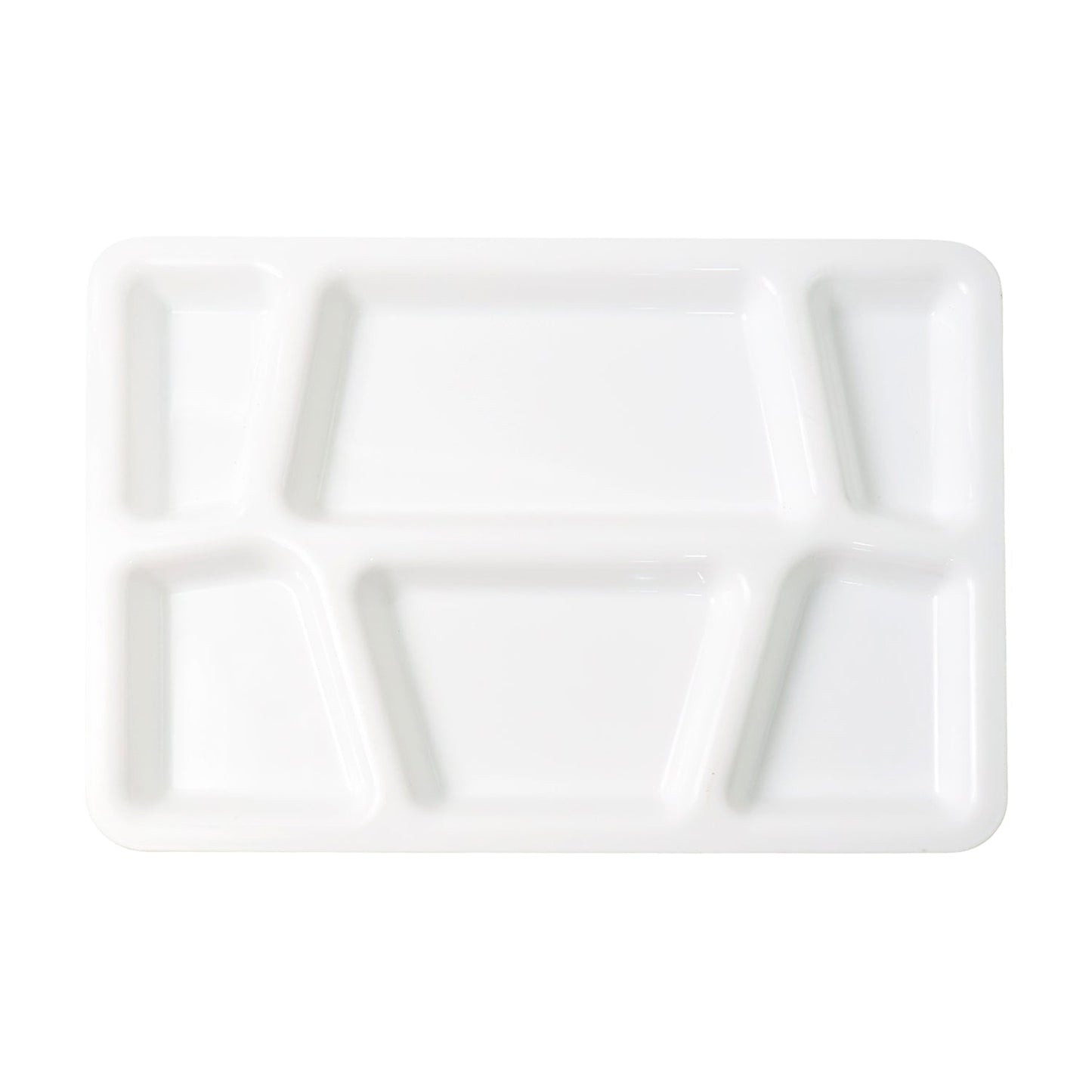 Plastic Multi-Compartment Meal Serving Tray – 6 Sections for Neat Portioning