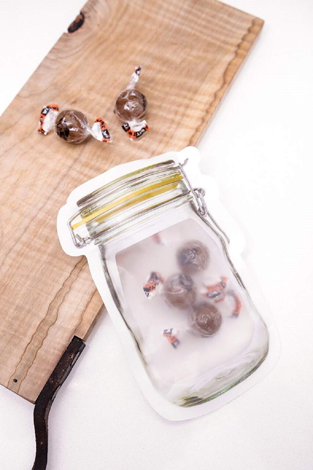 Reusable Food Storage Pouch – Airtight Mason Jar Zipper 150ml | Organivo