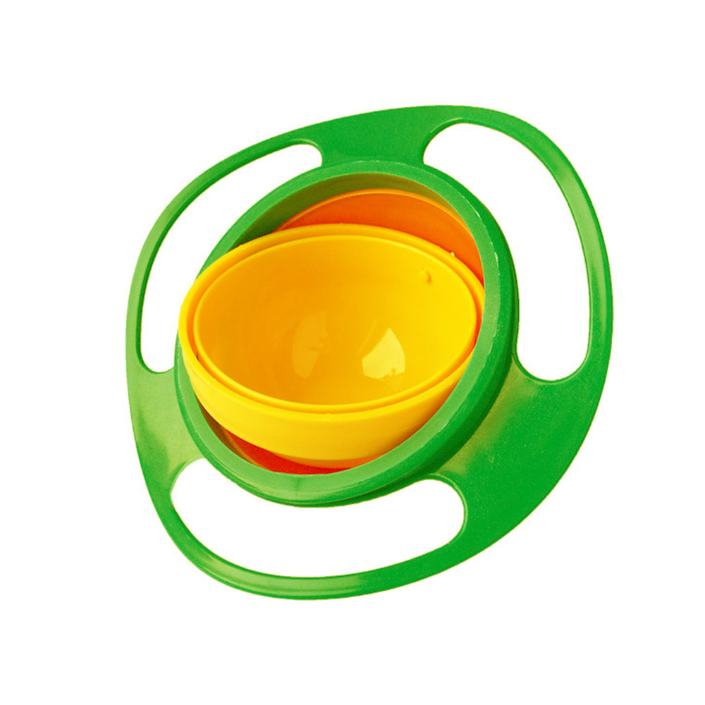 Spill-Proof Gyro Bowl – 360° Rotating Toddler Feeding Dish | Baby Ladle