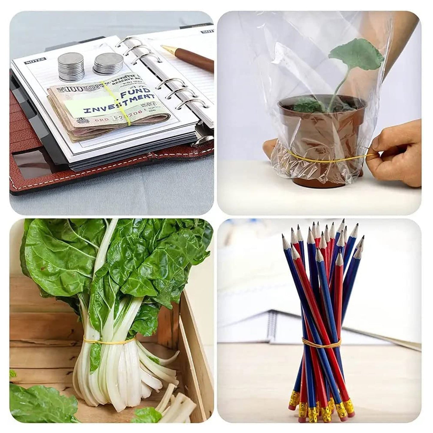 Multicolor Rubber Bands – Durable for Office & Home | VoltDesk