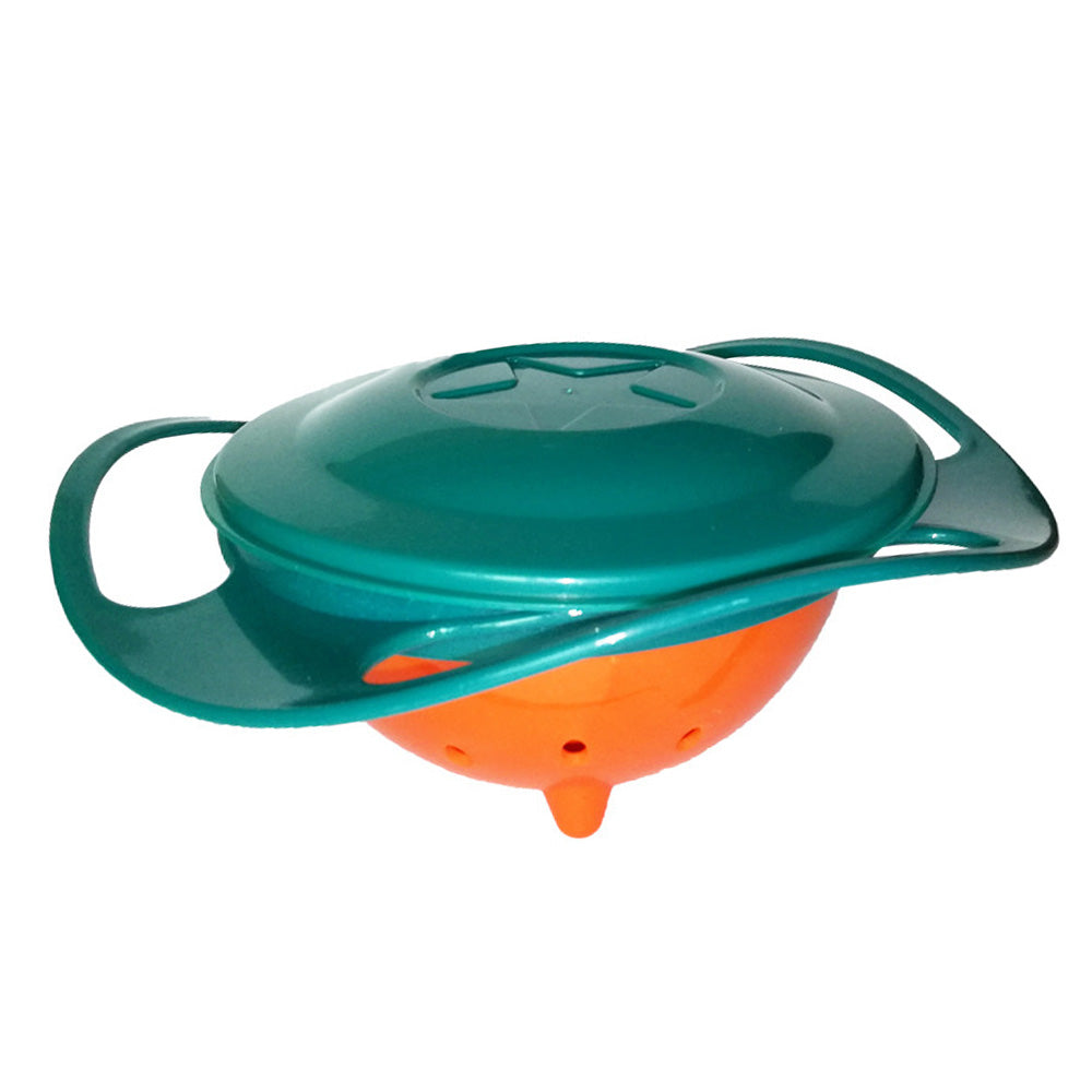 Spill-Proof Gyro Bowl – 360° Rotating Toddler Feeding Dish | Baby Ladle