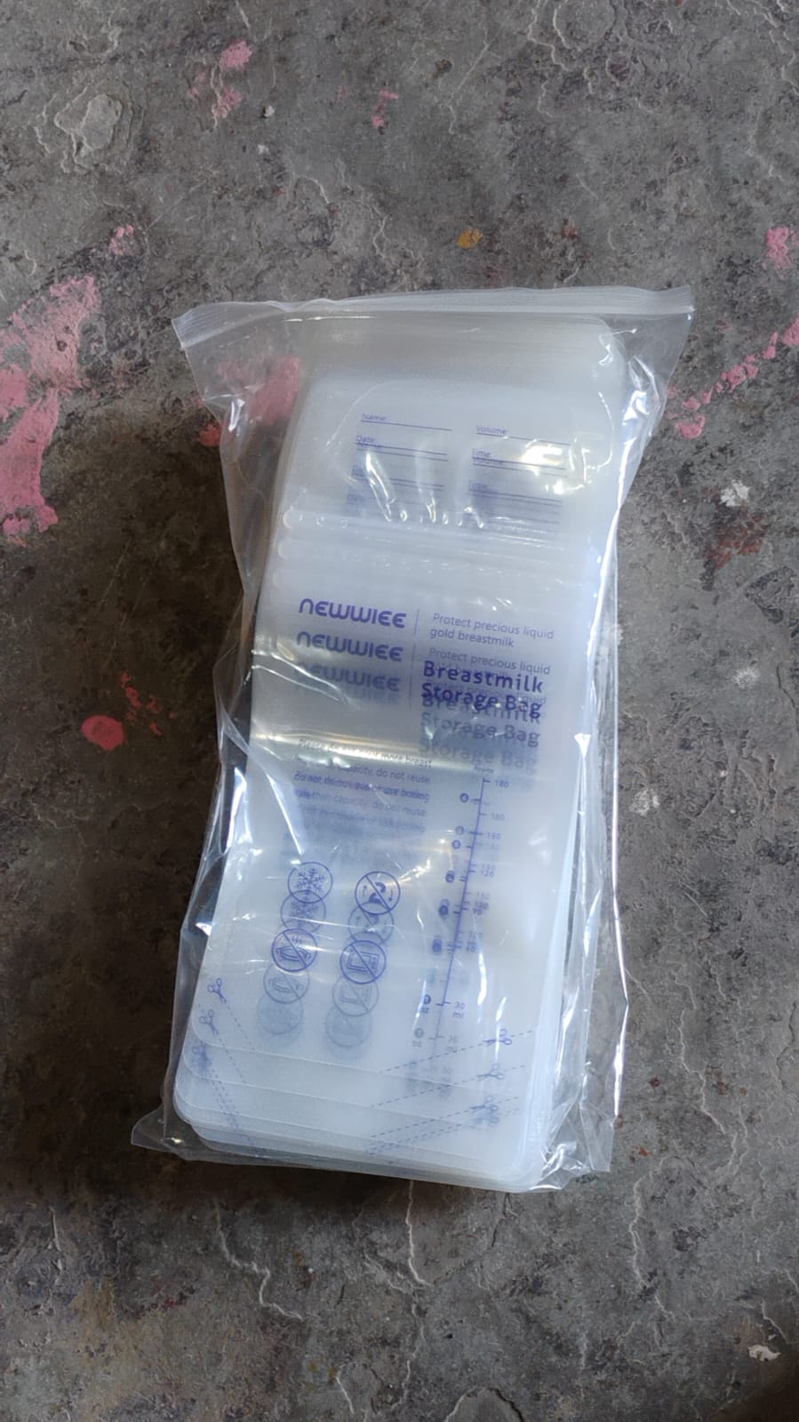 Breastmilk Storage Bags – Double Zipper Seal 60 Pcs | FERVENT