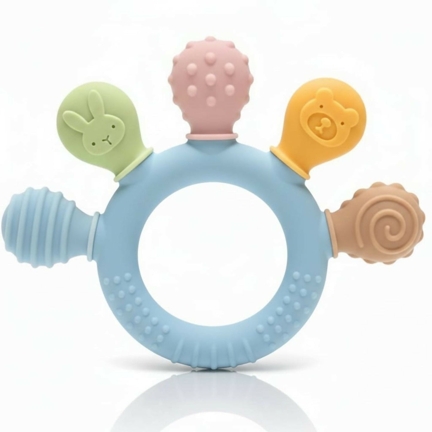 Silicone Baby Teether Hand – Multi-Texture Soothing Relief