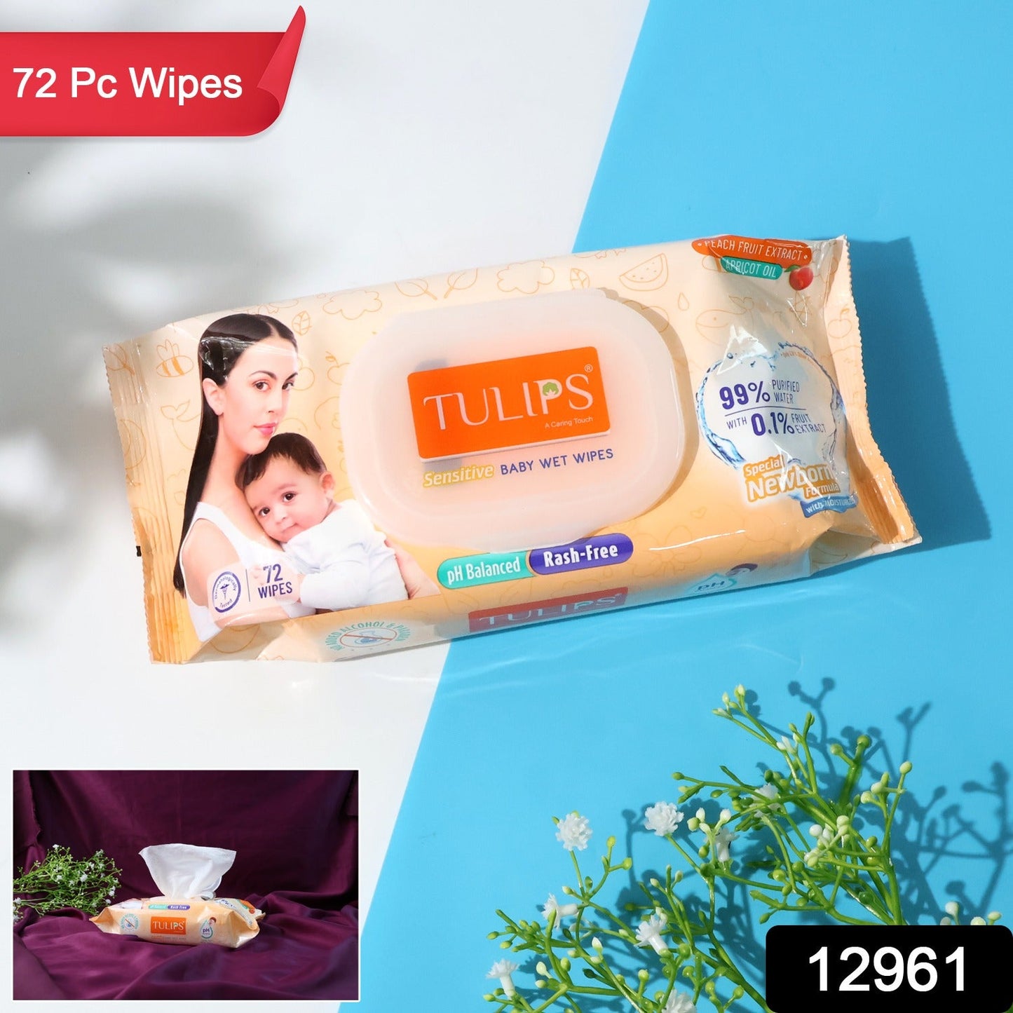 Sensitive Baby Wet Wipes – Gentle, Alcohol-Free & Rash-Free Care