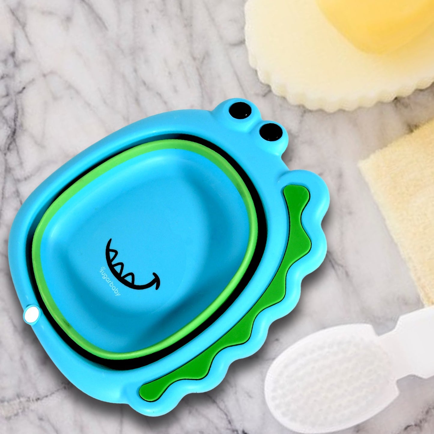Foldable Baby Wash Basin – Space-Saving Frog Design | Bath Verse