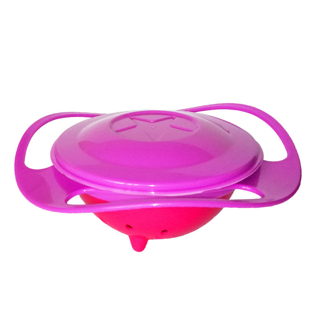 Spill-Proof Gyro Bowl – 360° Rotating Toddler Feeding Dish | Baby Ladle