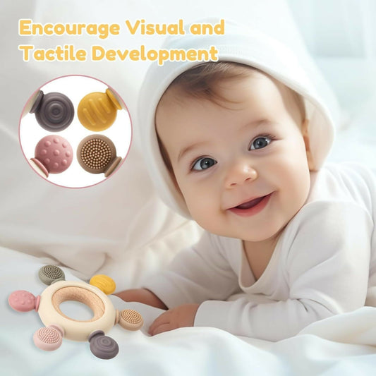 Baby Hand Teether – Multi-Color Gum Relief & Sensory Stimulator