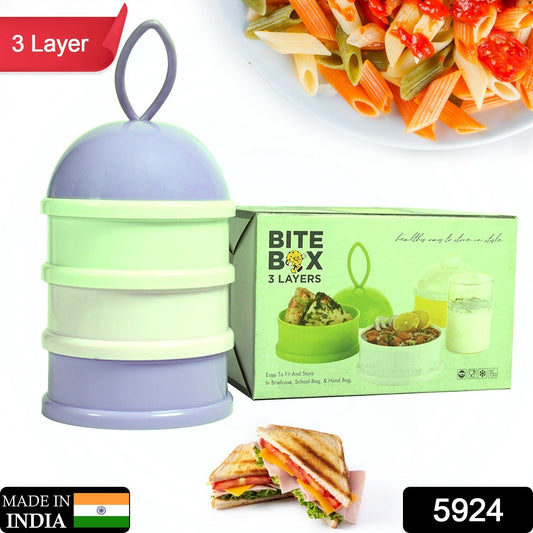 Baby Food Storage Box – 3-Layer Portable | Mini Bubbles