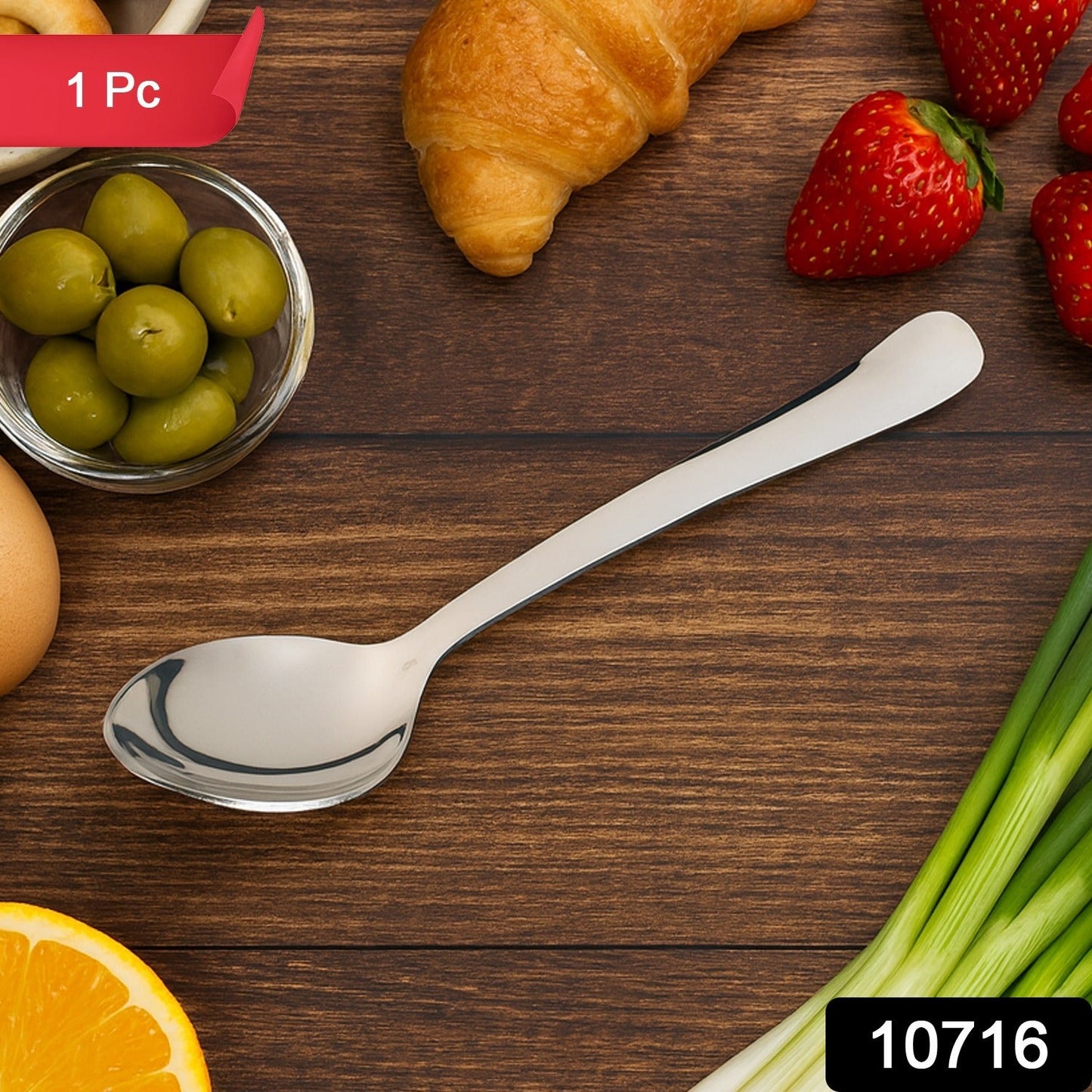 Stainless Steel Dining Spoon – Ergonomic, Mirror Finish