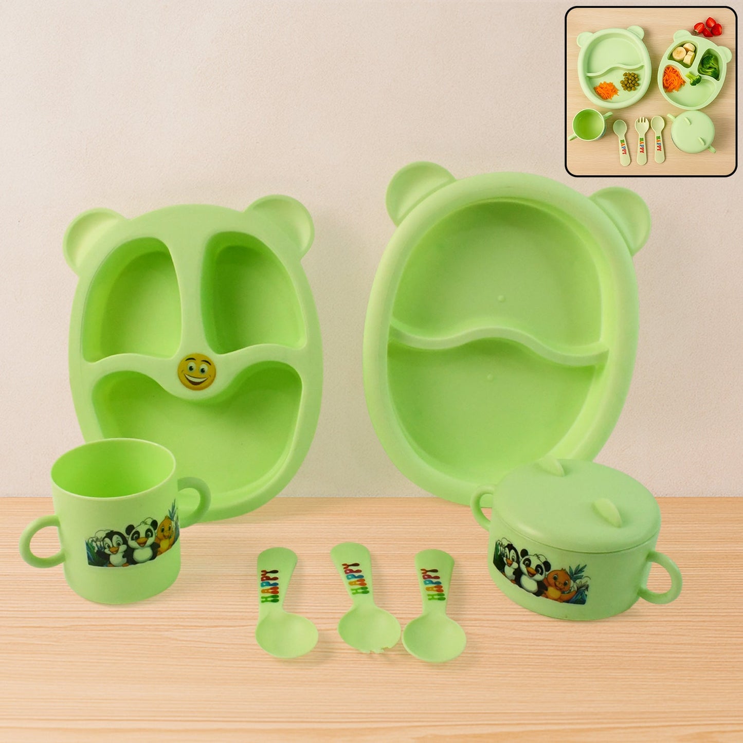 Kids Feeding Dinner Set – 8-Piece BPA-Free Toddler Meal Kit