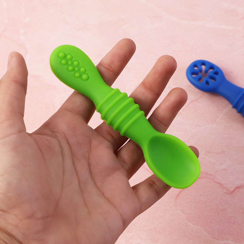 Baby Training Spoons – Soft, BPA-Free Silicone Set of 2