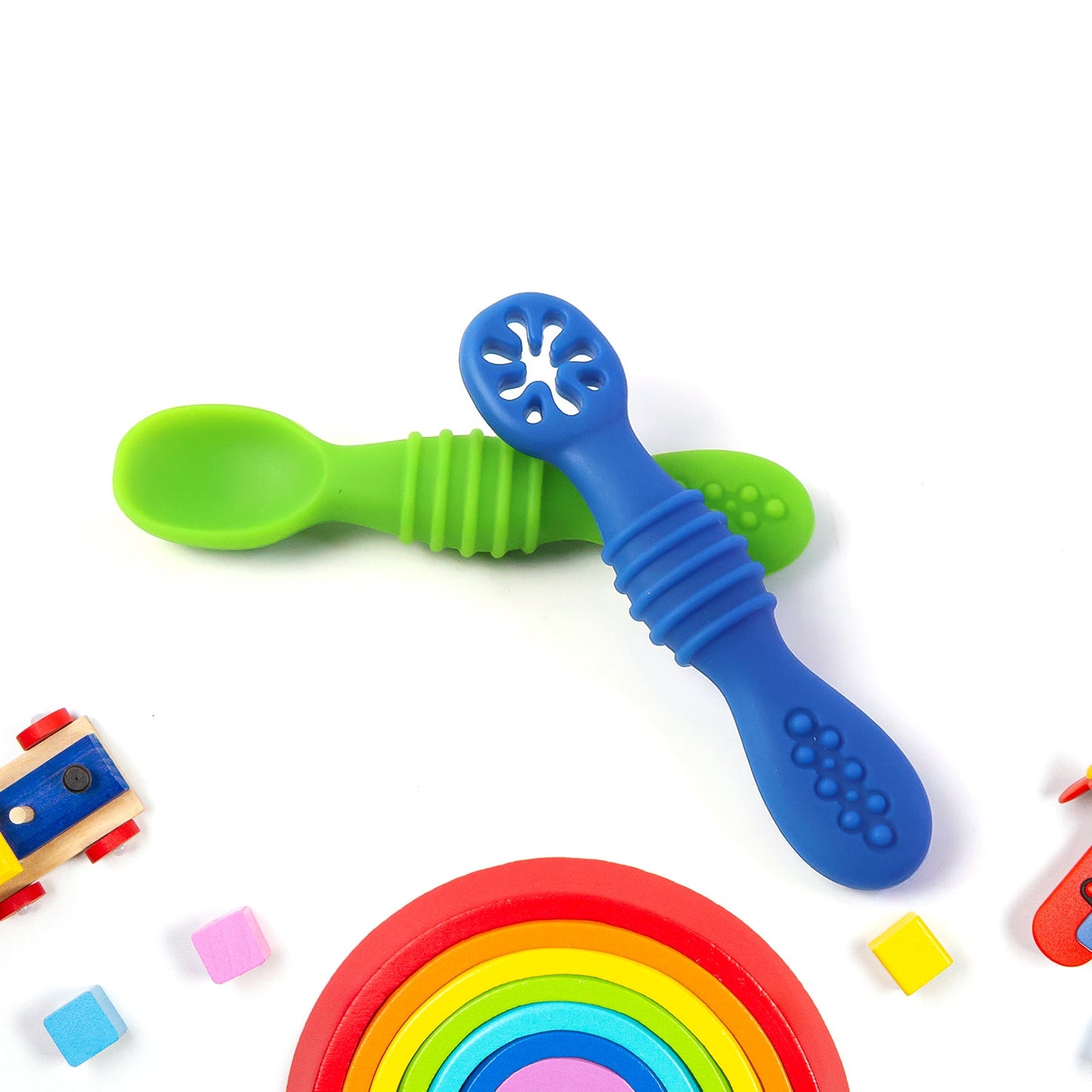 Baby Training Spoons – Soft, BPA-Free Silicone Set of 2
