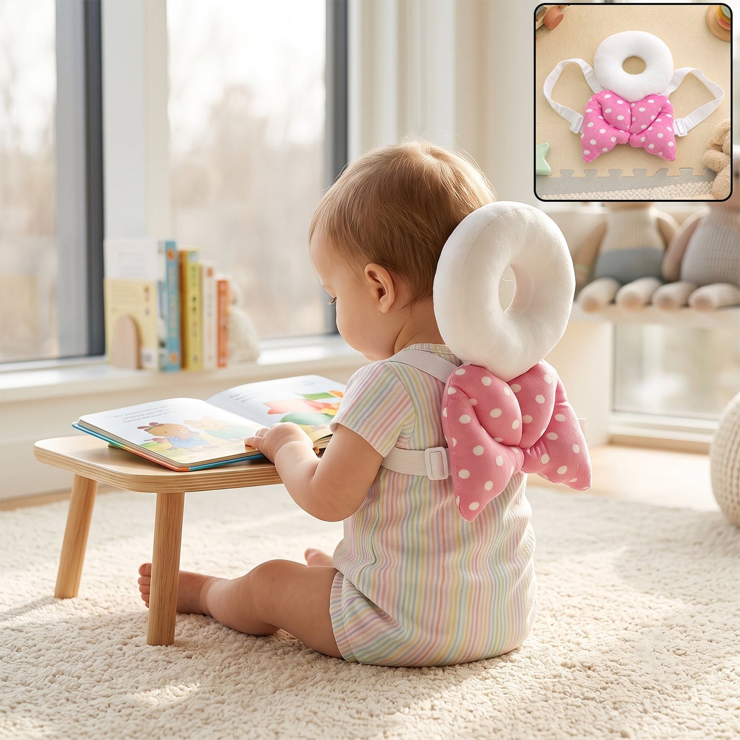 Baby Head Protector – Soft Safety Pad for Toddlers | Mini Bubbles