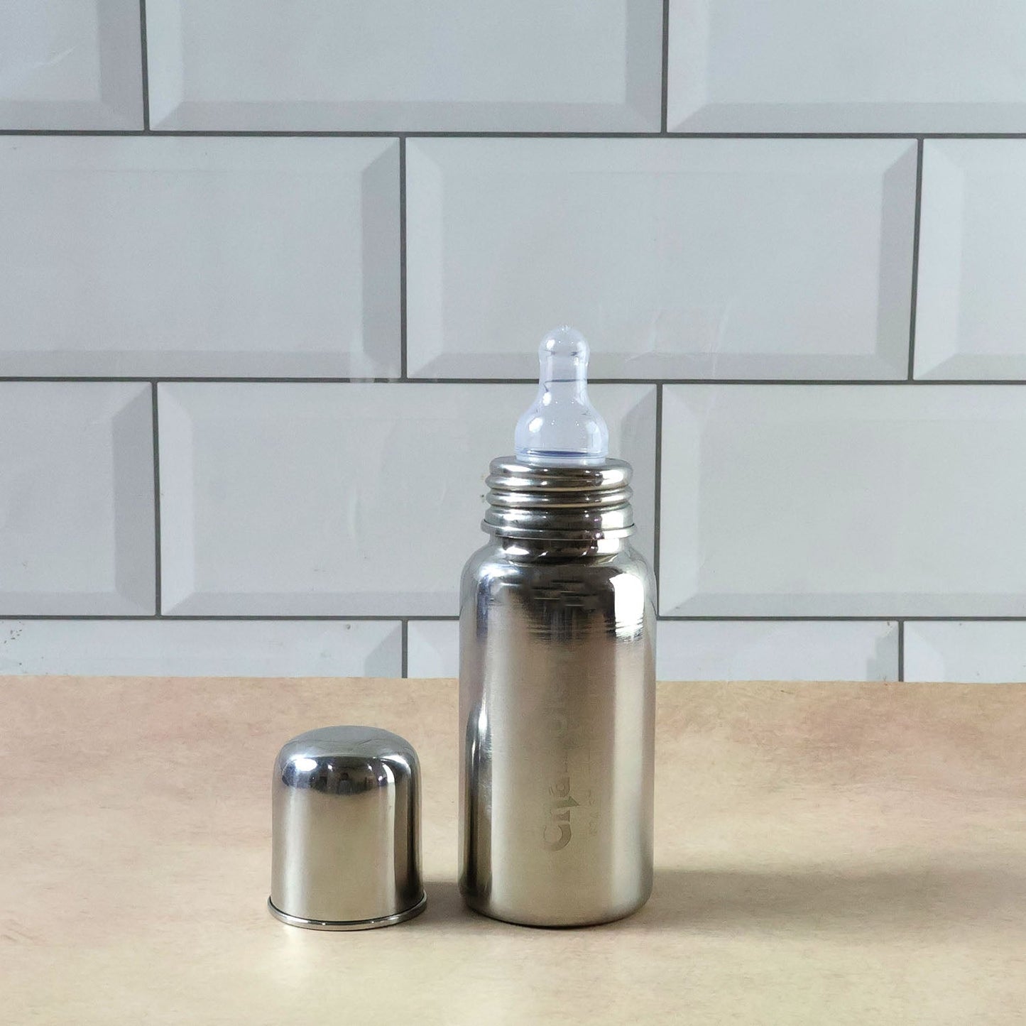 Stainless Steel Baby Feeding Bottle 200ml – Leakproof & Durable