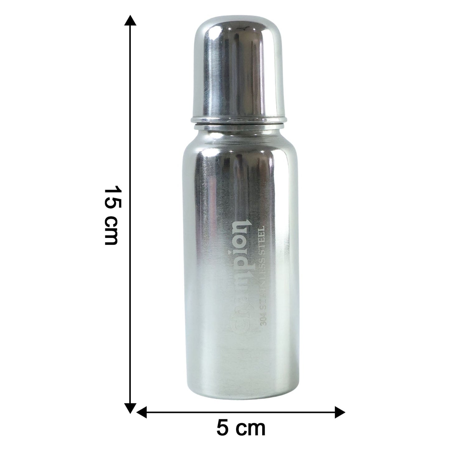 Stainless Steel Baby Feeding Bottle 200ml – Leakproof & Durable