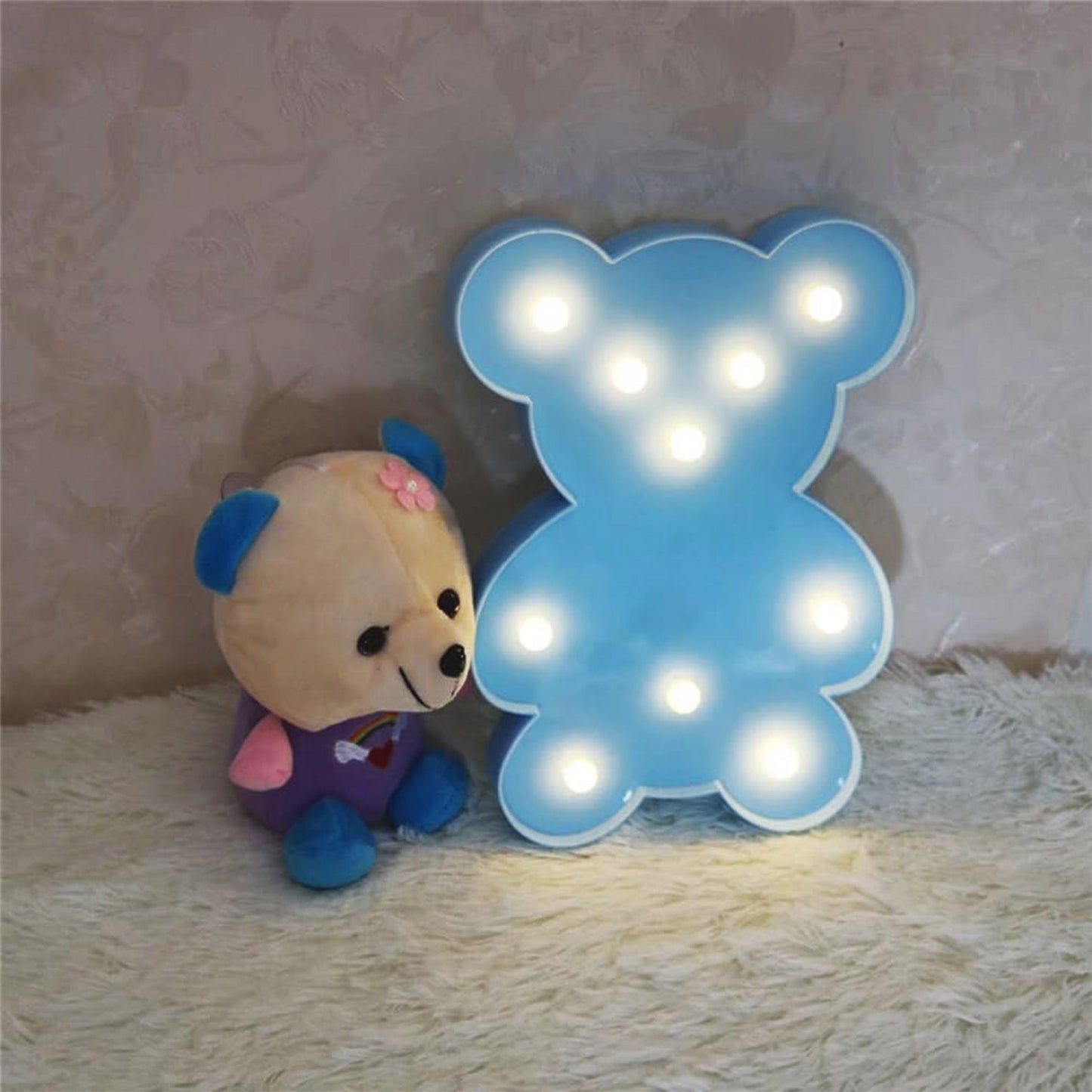 Teddy Bear LED Night Light – Soft Glow Battery Operated Lamp