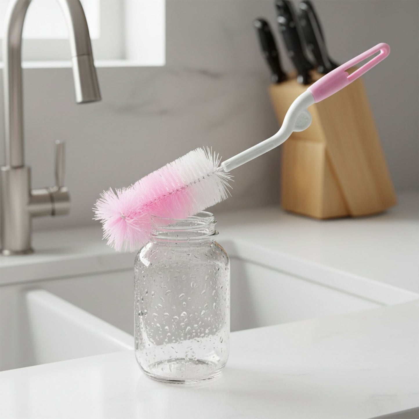 Bottle Cleaning Brush – 360° Rotary Handle for Thorough Cleaning