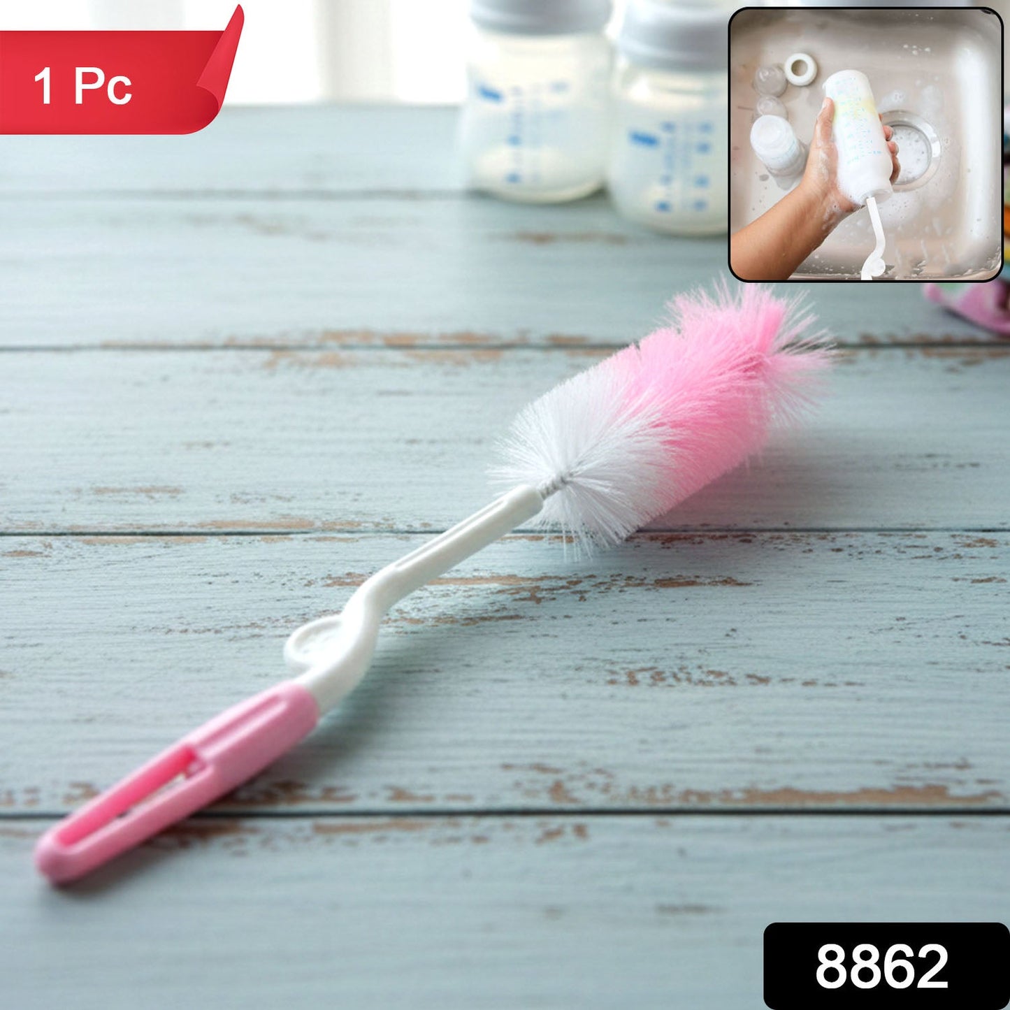 Bottle Cleaning Brush – 360° Rotary Handle for Thorough Cleaning