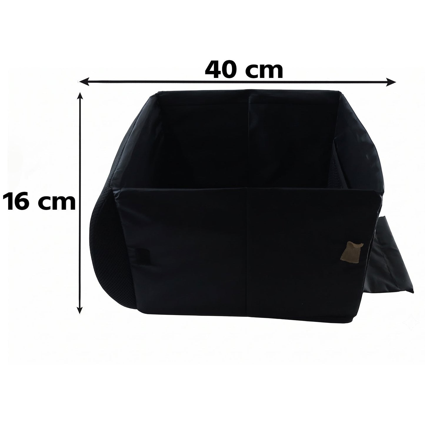 Foldable Car Organizer Box, Front Seat Storage with Fold-Out Armrest Cushion (1 Pc)