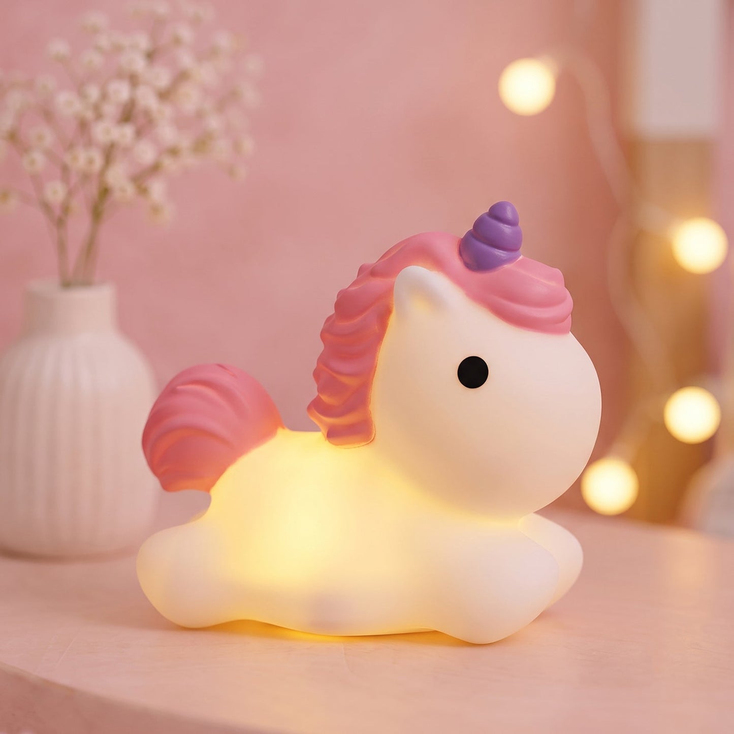 Unicorn LED Night Light, Cute Silicone Bedside Lamp for Kids (1 Pc)