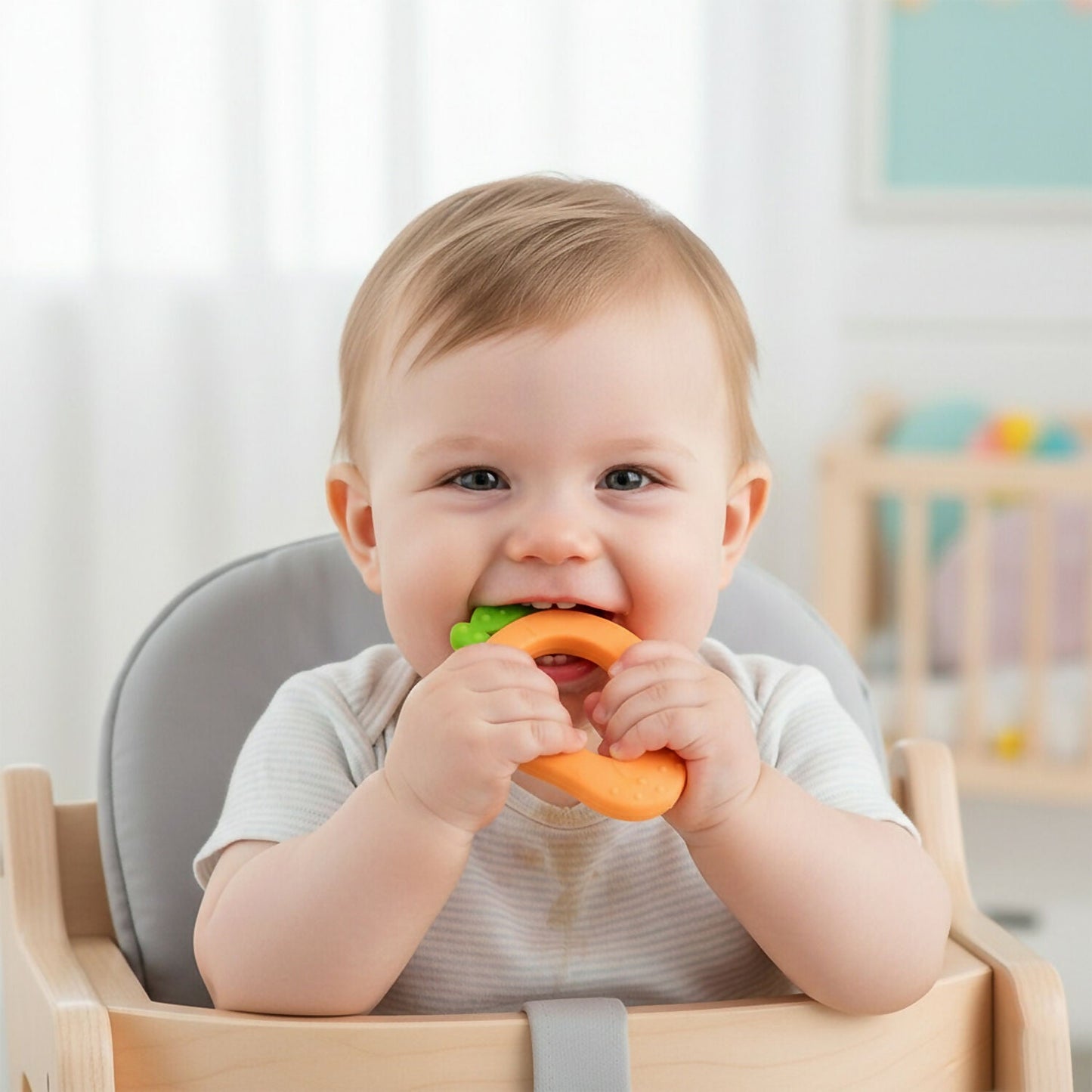 Silicone Baby Teether – Mango Shape for Soothing Relief