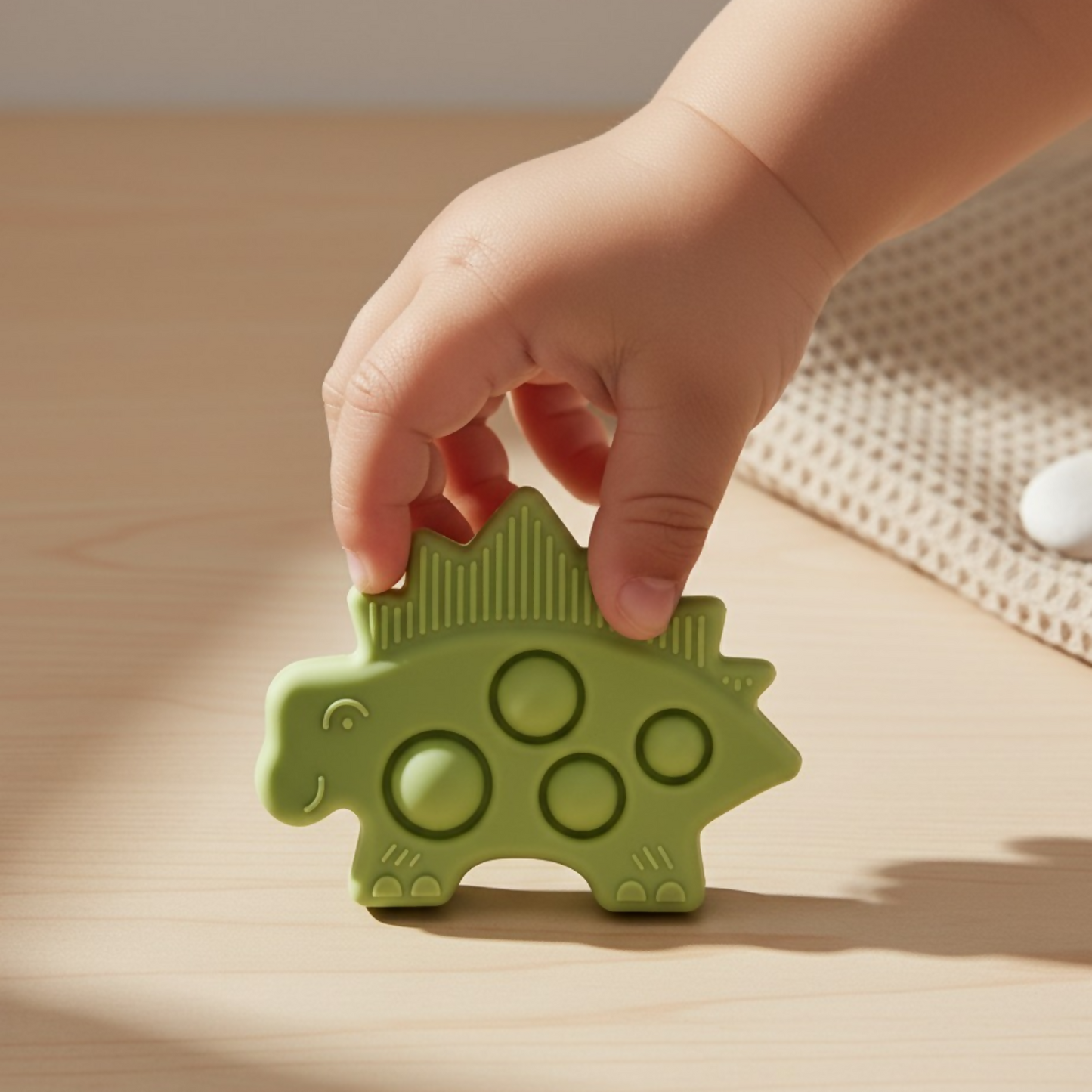 Baby Silicone Teether – Hypoallergenic Pop It Design