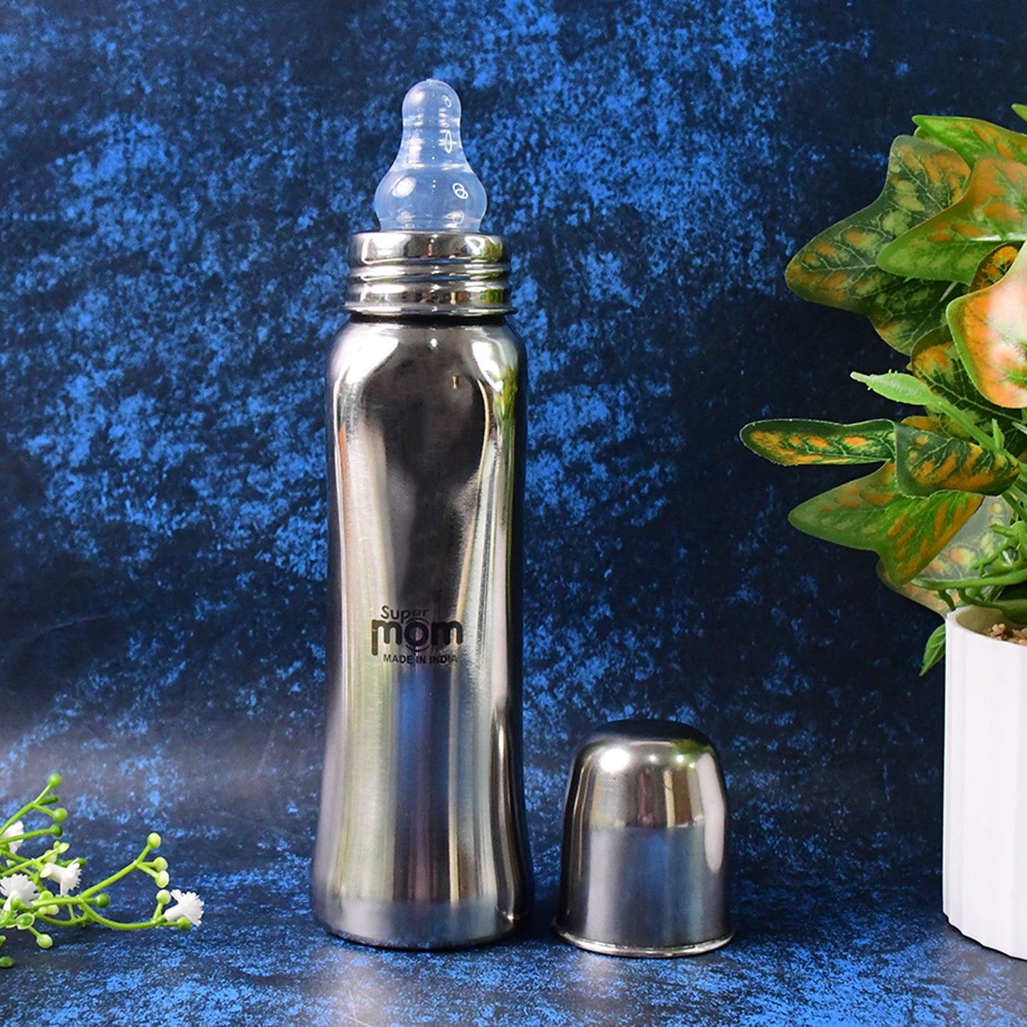 Anti-Colic Stainless Steel Feeding Bottle – 250ml Safe Comfort