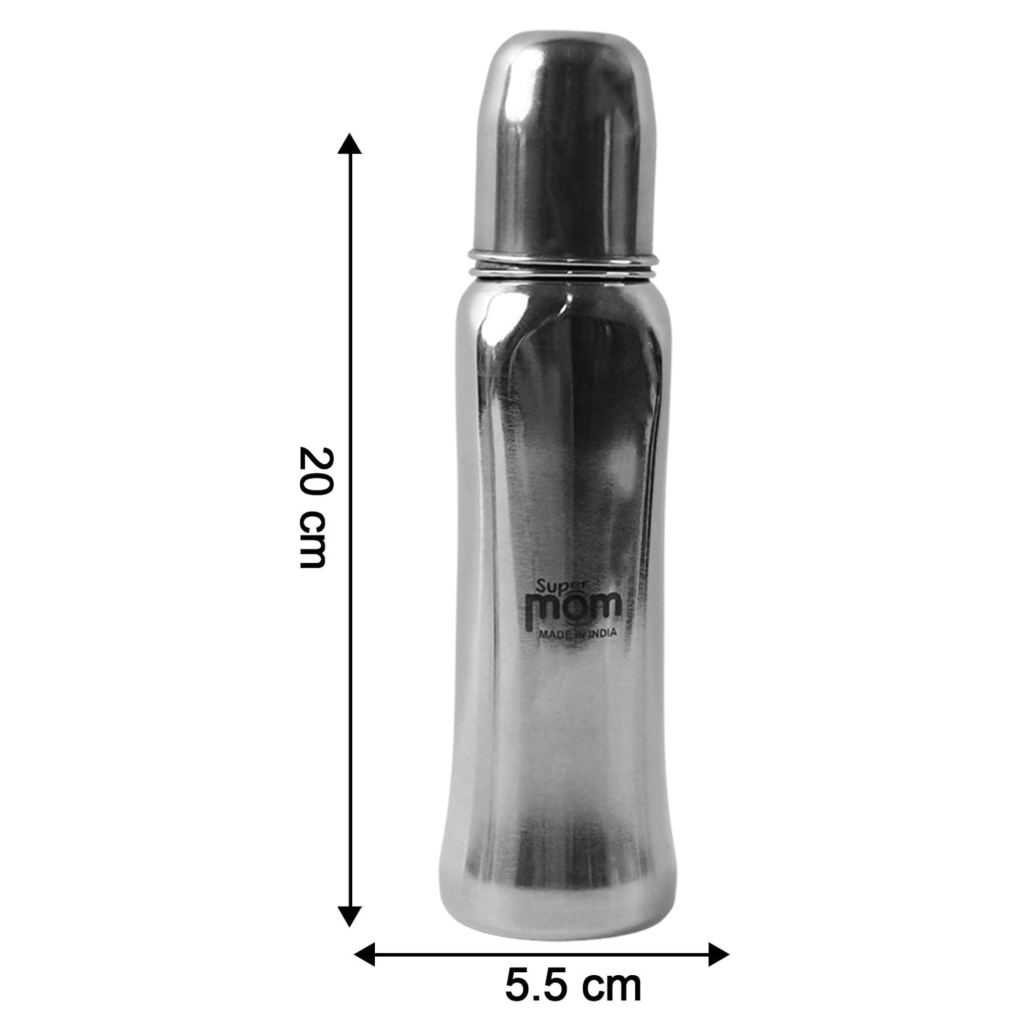 Anti-Colic Stainless Steel Feeding Bottle – 250ml Safe Comfort