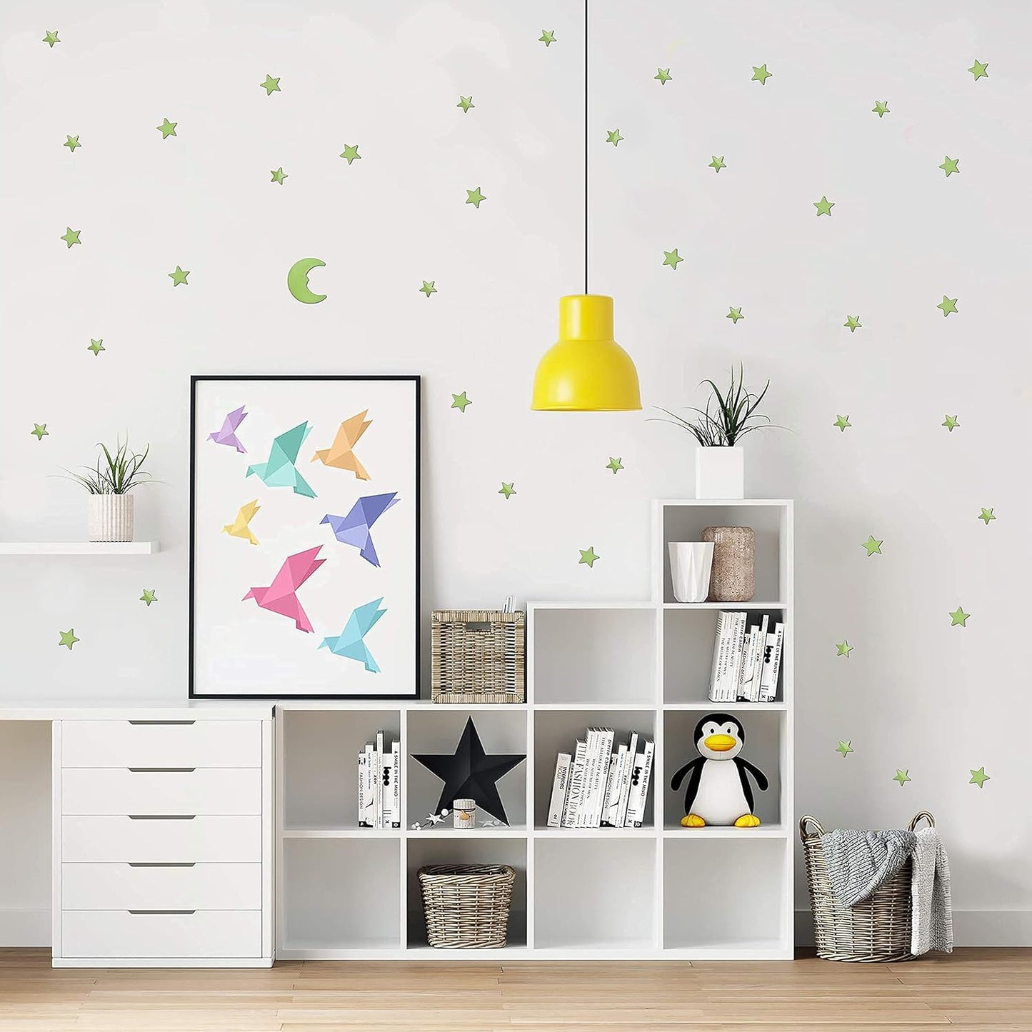 Glow in the Dark Wall Stickers – Star & Moon for Kids' Rooms | Gamevana