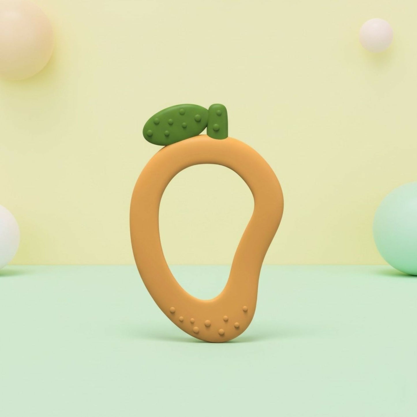 Silicone Baby Teether – Mango Shape for Soothing Relief