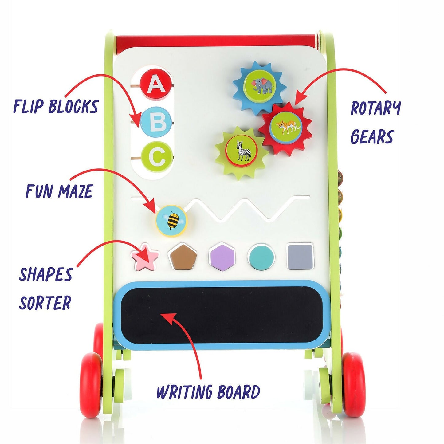 Wooden Baby Walker – Encourages First Steps & Motor Skills