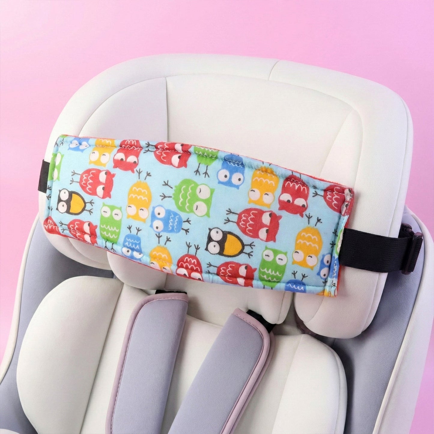 Baby Car Seat Head Support Strap – Adjustable Padded Comfort